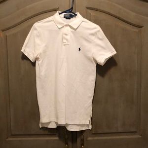💙 Ralph Lauren Custom Fit Polo- White, Small, EUC